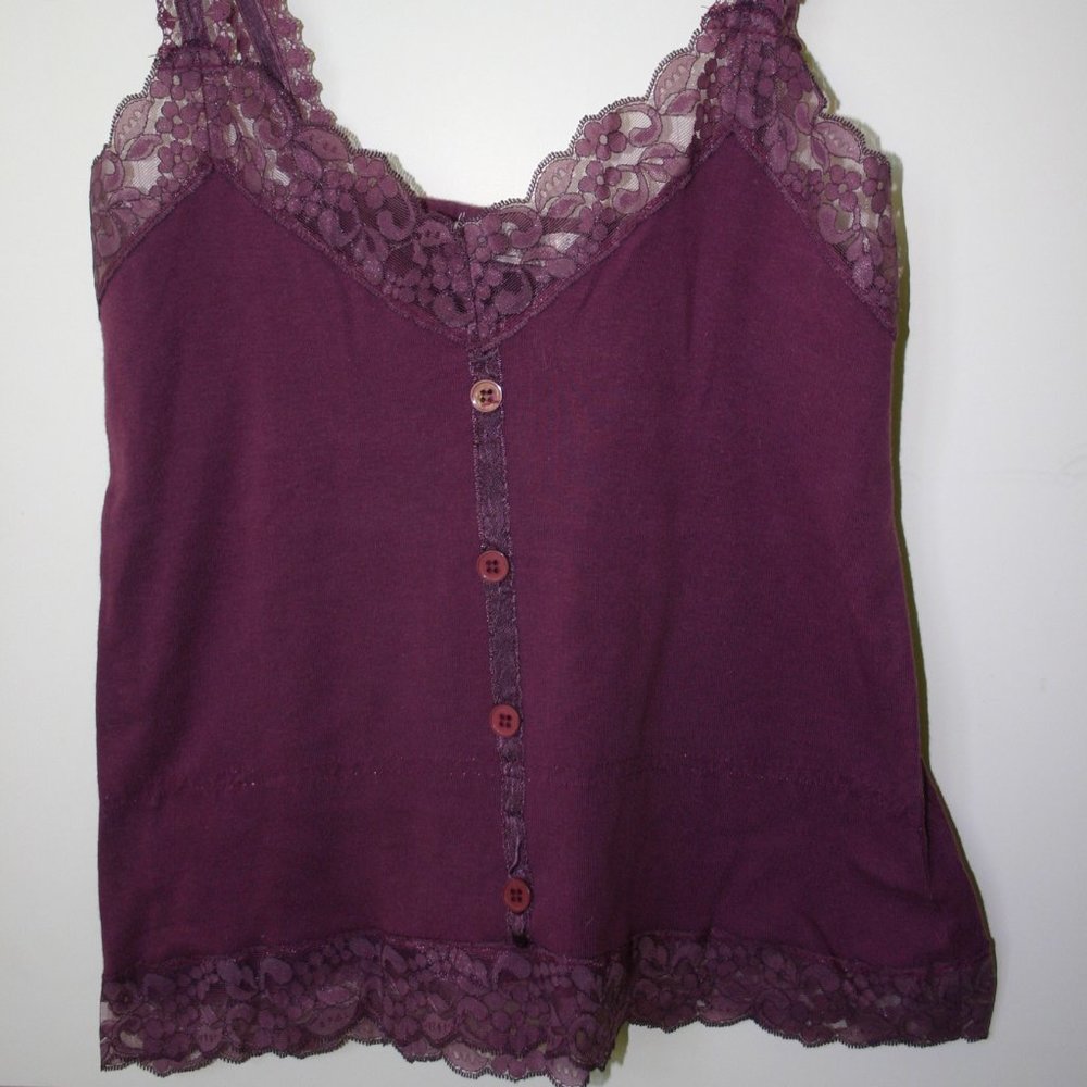 SILOUETTES for the United Size S/M Purple/Eggplant Color Camisole Top Pristine